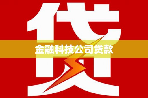 阳春金融科技公司贷款