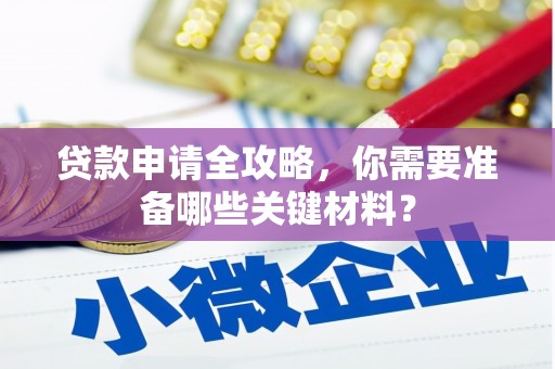 阳春贷款申请全攻略，你需要准备哪些关键材料？