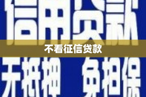 阳春不看征信贷款