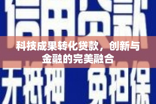 阳春科技成果转化贷款，创新与金融的完美融合