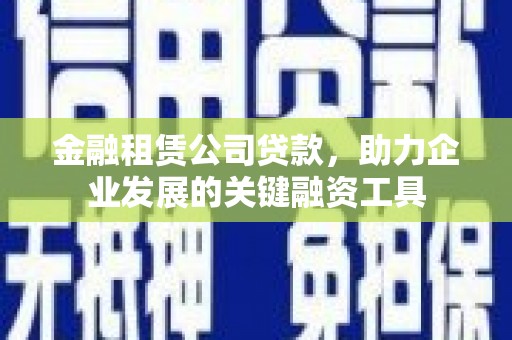 阳春金融租赁公司贷款，助力企业发展的关键融资工具