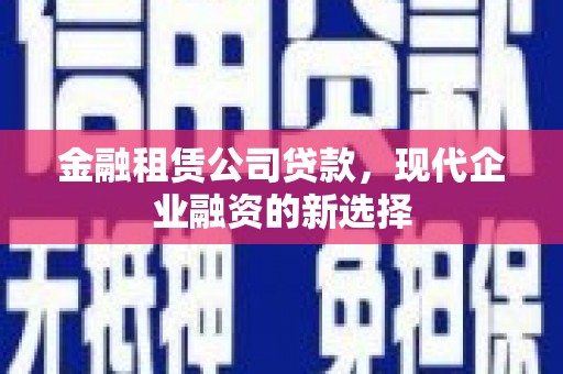 阳春金融租赁公司贷款，现代企业融资的新选择