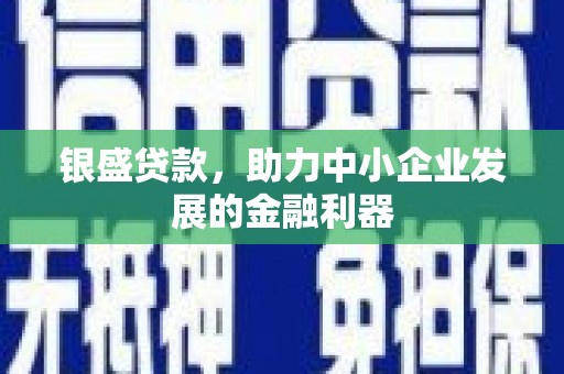 阳春银盛贷款，助力中小企业发展的金融利器