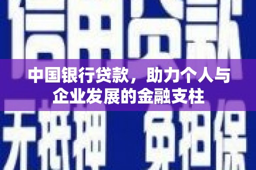 阳春中国银行贷款，助力个人与企业发展的金融支柱