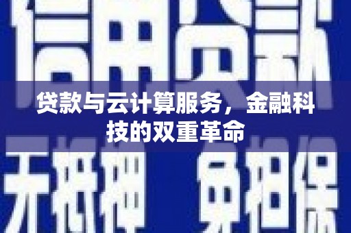 阳春贷款与云计算服务，金融科技的双重革命