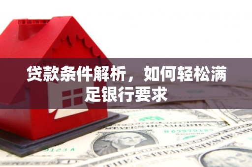 阳春贷款条件解析，如何轻松满足银行要求