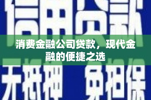 阳春消费金融公司贷款，现代金融的便捷之选