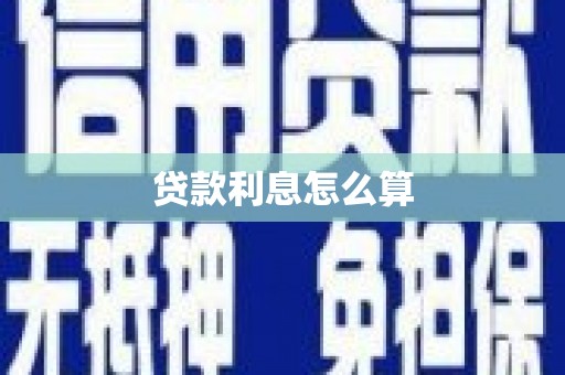 阳春贷款利息怎么算