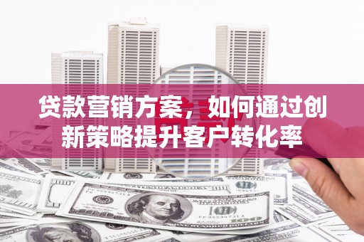 阳春贷款营销方案，如何通过创新策略提升客户转化率