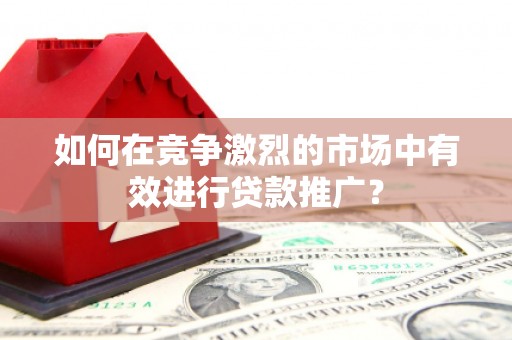 阳春如何在竞争激烈的市场中有效进行贷款推广？