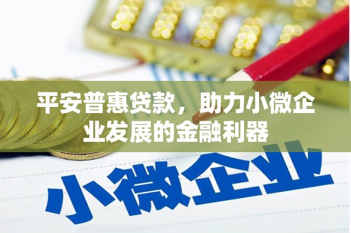阳春平安普惠贷款，助力小微企业发展的金融利器