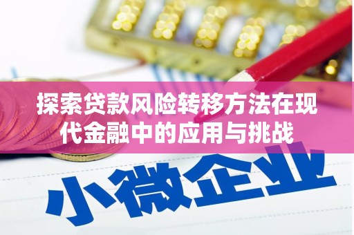 阳春探索贷款风险转移方法在现代金融中的应用与挑战