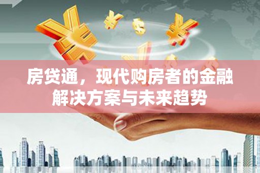 阳春房贷通，现代购房者的金融解决方案与未来趋势