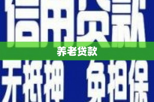 阳春养老贷款