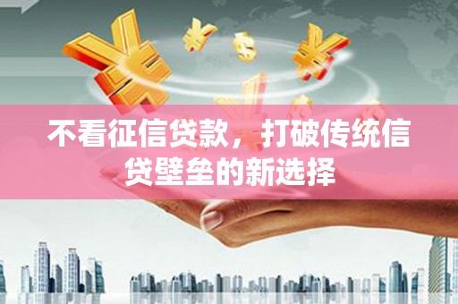 阳春不看征信贷款，打破传统信贷壁垒的新选择