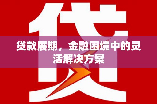 阳春贷款展期，金融困境中的灵活解决方案