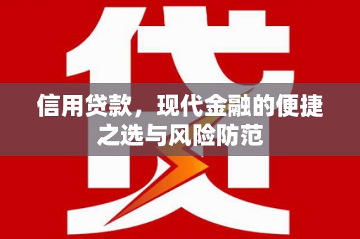 阳春信用贷款，现代金融的便捷之选与风险防范