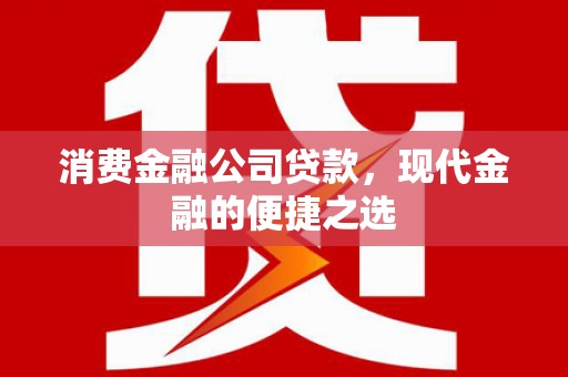 阳春消费金融公司贷款，现代金融的便捷之选