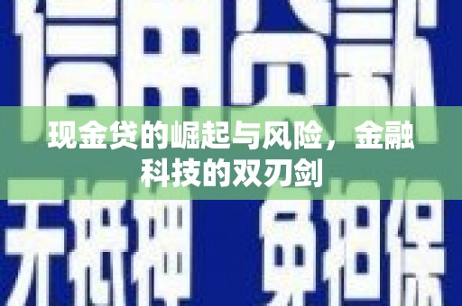 阳春现金贷的崛起与风险，金融科技的双刃剑