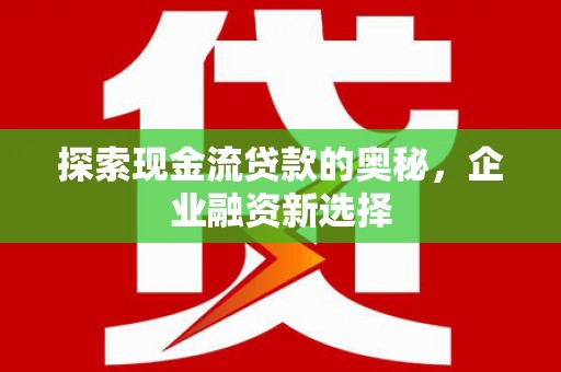 阳春探索现金流贷款的奥秘，企业融资新选择