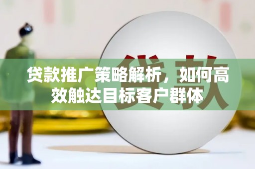 阳春贷款推广策略解析，如何高效触达目标客户群体