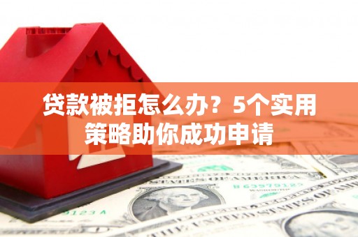 阳春贷款被拒怎么办？5个实用策略助你成功申请