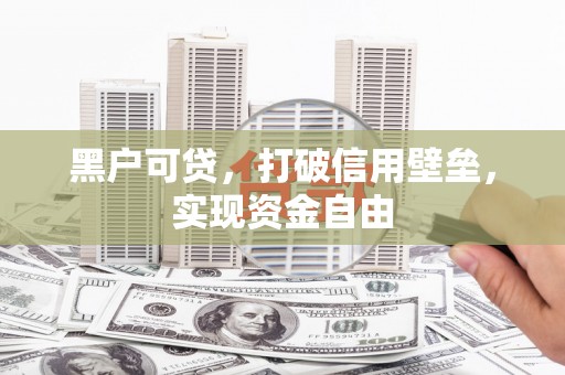 阳春黑户可贷，打破信用壁垒，实现资金自由