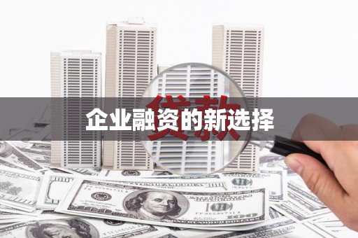 阳春企业融资的新选择