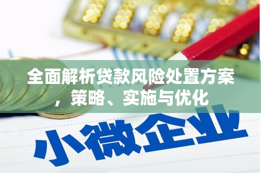 阳春全面解析贷款风险处置方案，策略、实施与优化