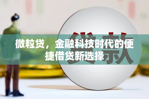 阳春微粒贷，金融科技时代的便捷借贷新选择