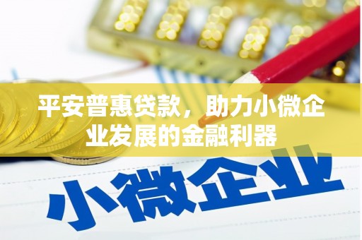 阳春平安普惠贷款，助力小微企业发展的金融利器