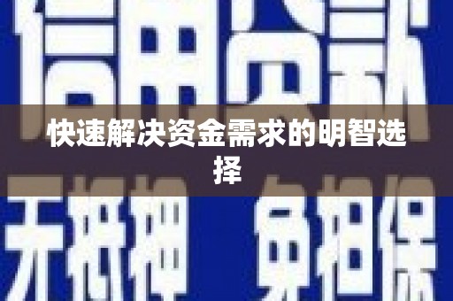 阳春快速解决资金需求的明智选择