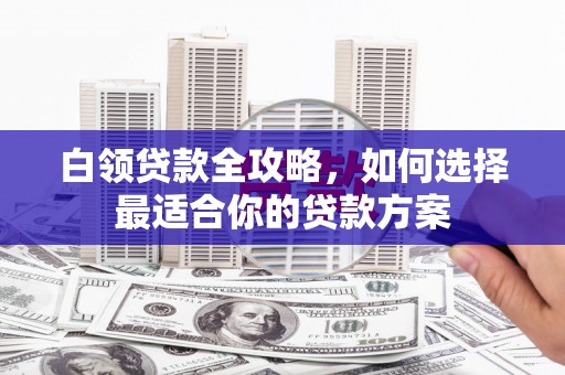 阳春白领贷款全攻略，如何选择最适合你的贷款方案