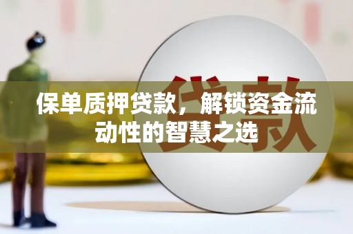 阳春保单质押贷款，解锁资金流动性的智慧之选